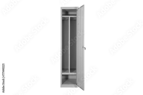 Fototapeta Naklejka Na Ścianę i Meble -  Metal lockers for locker room. Change room metal locker box on the white background isolated