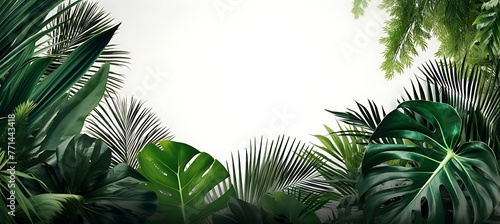 Botanical Border Decorated Background 