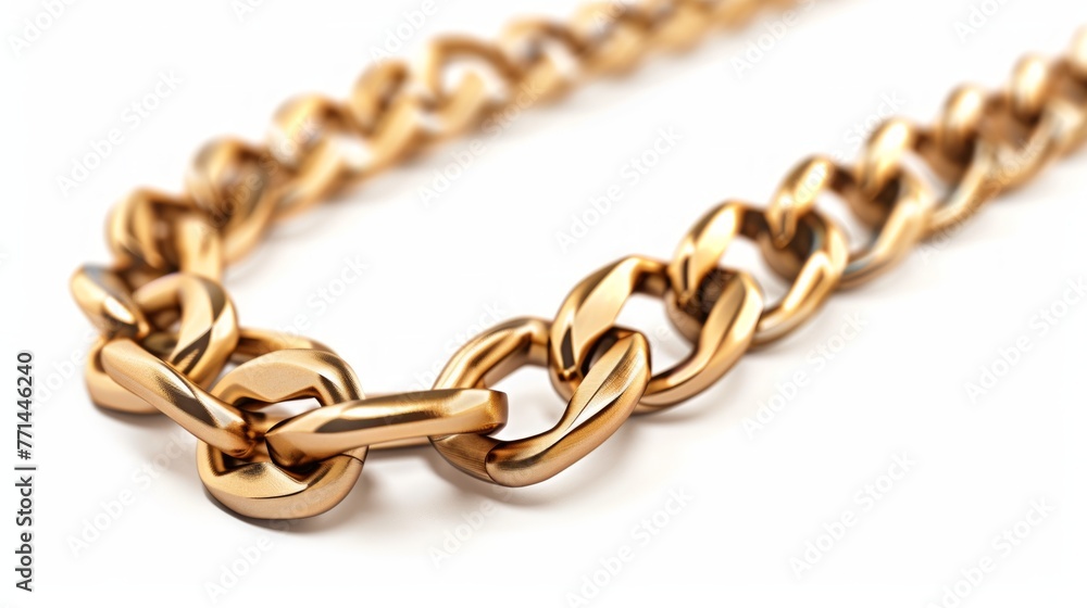 Fototapeta premium Closeup of a metal chain. The concept of connection and cooperation.