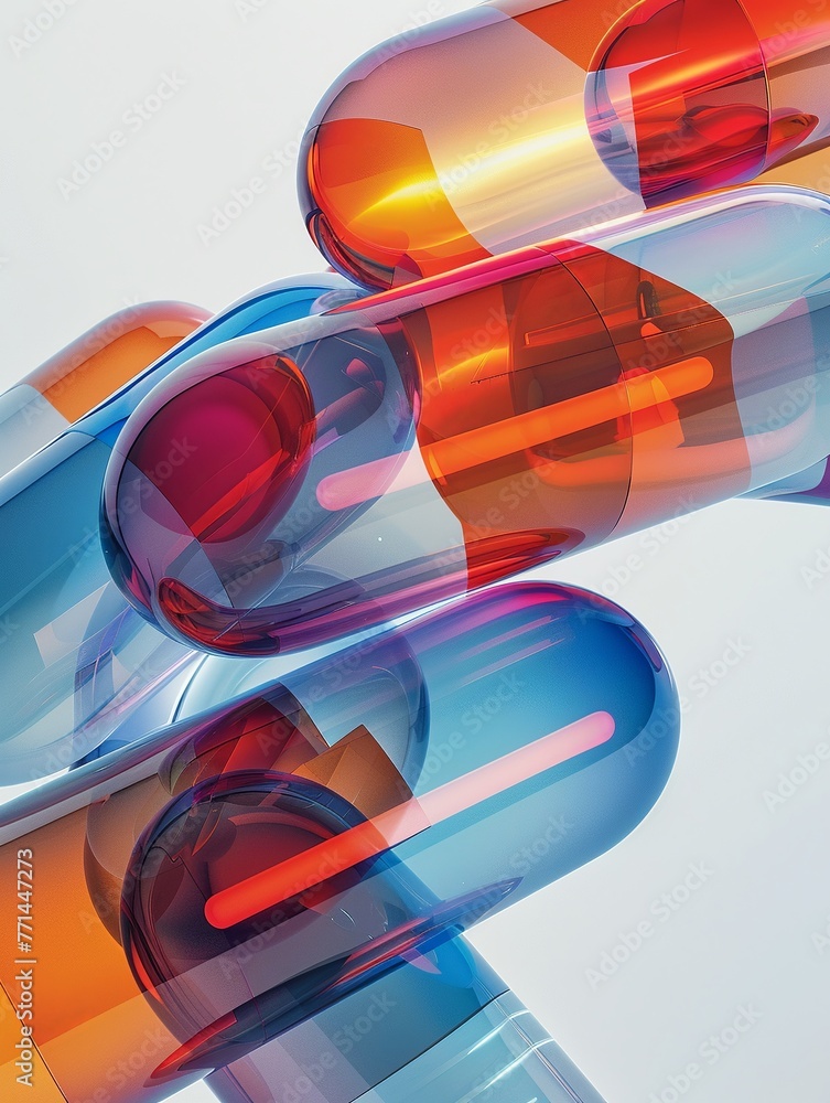 Experiment with transparency and opacity effects to visualize the