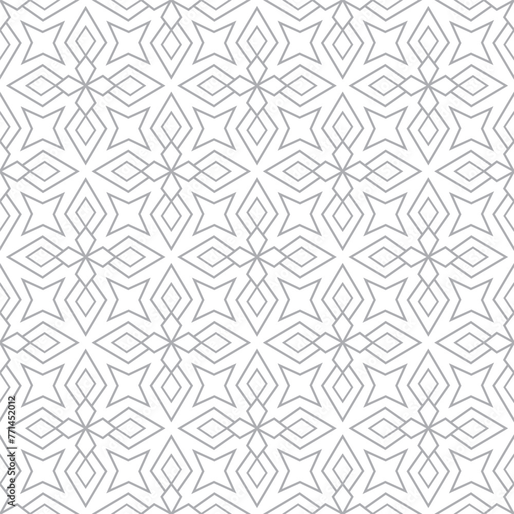 luxury geometric star thai decorative wedding invitation card seamless pattern design