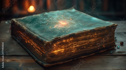 antique book on wooden background
