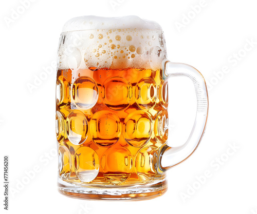 A beer mug isolated on white transparent background, PNG File. Perfect for clipart