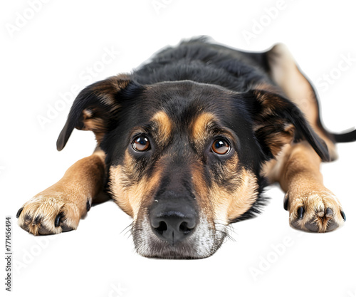 A dog isolated on white transparent background, PNG File. Perfect for clipart