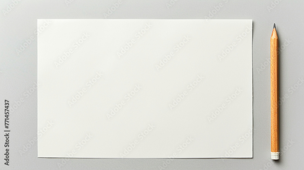 blank notebook with pencil. Generative Ai. blank notebook with pencil. Generative Ai.