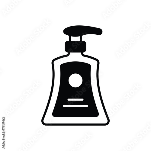 Black Solid Handwash vector icon