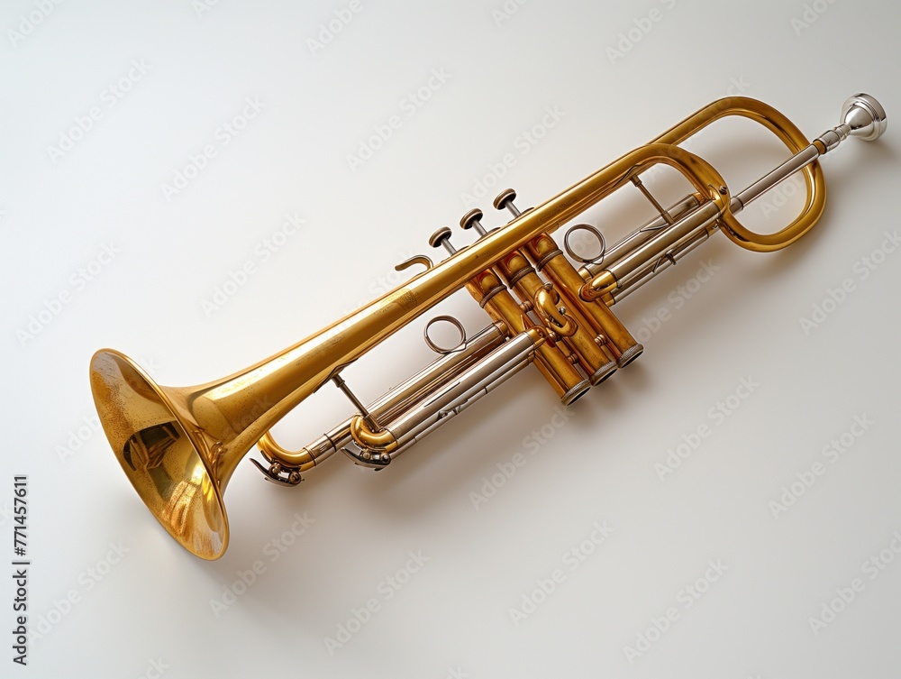wind musical instrument trumpet close-up wind musical instrument trumpet close-up