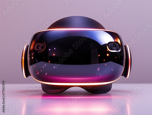 modern virtual reality glasses close up