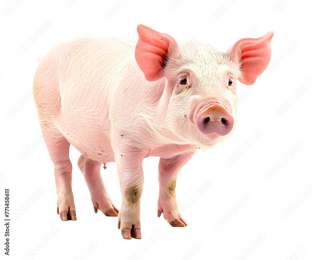 A pig isolated on white transparent background, PNG File. Perfect for clipart A pig isolated on white transparent background, PNG File. Perfect for clipart