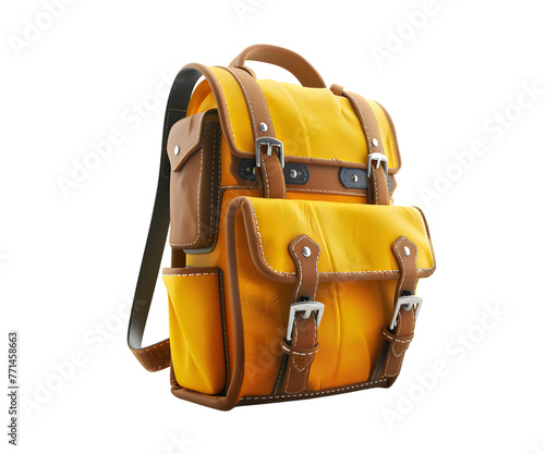 A backpack isolated on white transparent background, PNG File. Perfect for clipart 