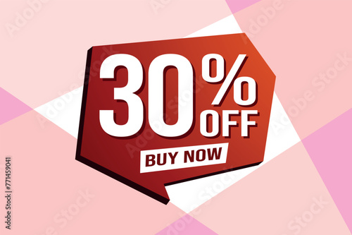 30% thirty percent off buy now poster banner graphic design icon logo sign symbol social media website coupon