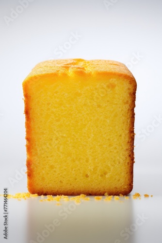 Close up of sliced short cake. Highly detailed close up image.