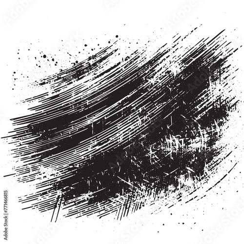 Halftone Grunge Vector Seamless Black and White Texture. Vintage, Dirty, Watercolor, Rough Background, Cracked Ground Texture. Monochrome Print Design Background, Oily. Hand-Painted Dirty Seamless