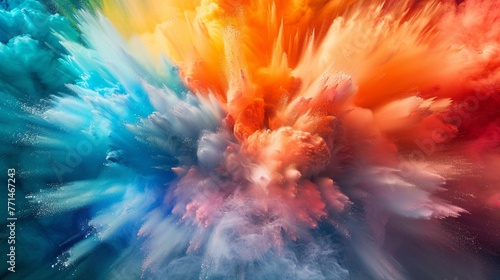 Esplosione di polvere multicolore