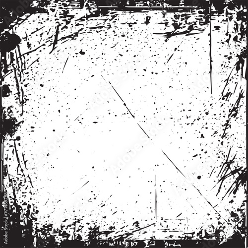 Halftone Grunge Vector Seamless Black and White Texture. Vintage, Dirty, Watercolor, Rough Background, Cracked Ground Texture. Monochrome Print Design Background, Oily. Hand-Painted Dirty Seamless
