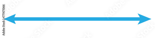 Horizontal dual thin long straight double ended arrow. Vector illustration 4 3