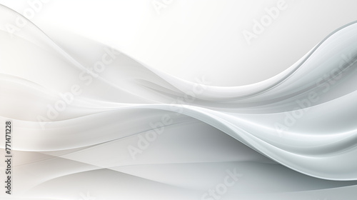 Sleek Silver Wave Design on Gradient Background