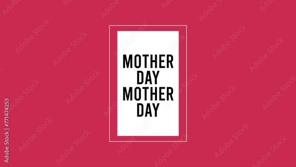 This image features a red background with a centered, rectangular text in white that reads Mother Day with a black border. It celebrates and highlights the occasion of Mothers Day This image features a red background with a centered, rectangular text in white that reads Mother Day with a black border. It celebrates and highlights the occasion of Mothers Day