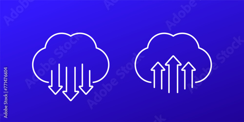 co2, carbon gas emission reduction and increase line icons