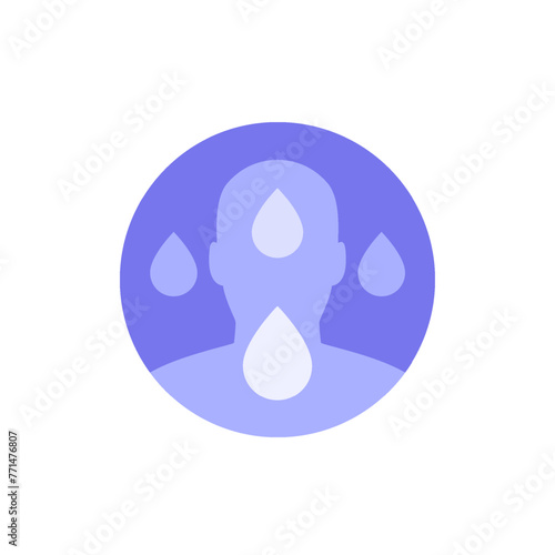 water balance icon, round vector design