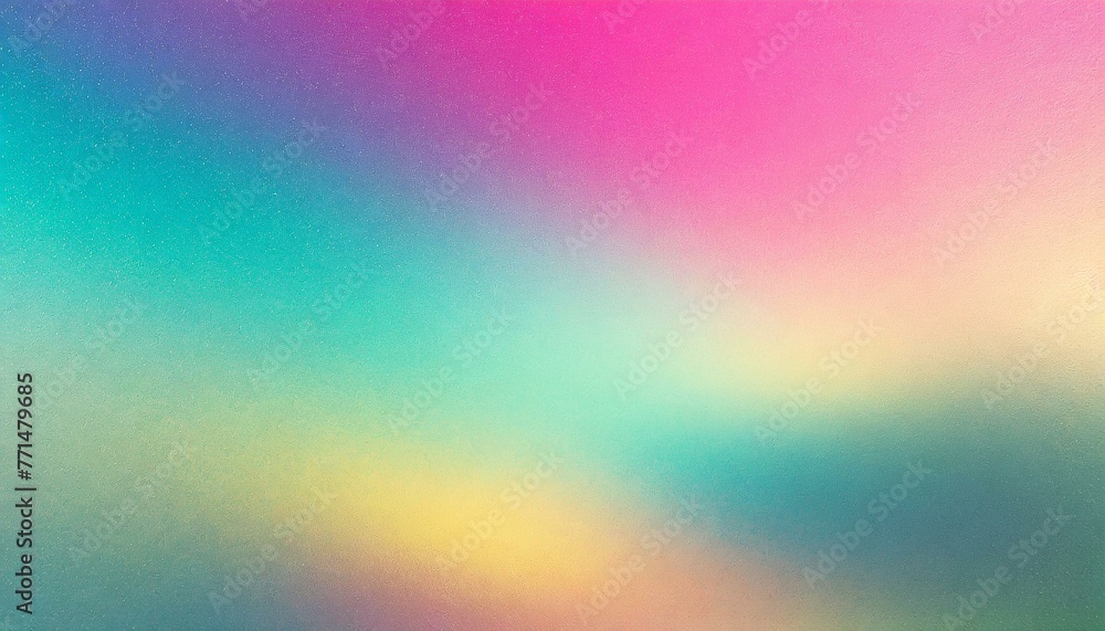 Abstract Vibrant Gradient: Exploring the Fusion of Pink, Blue, Yellow, and Green