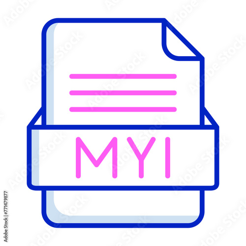 MYI File Format Vector Icon Design photo