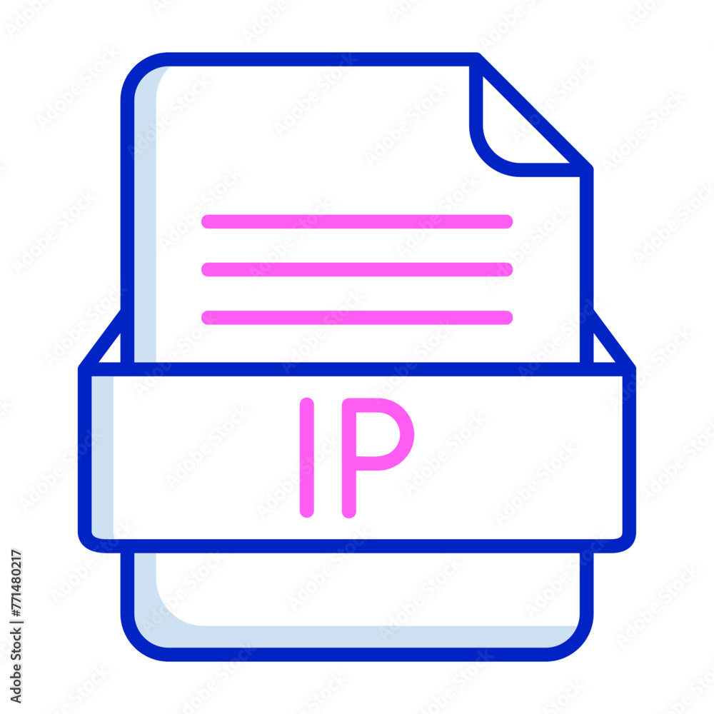 IP File Format Vector Icon Design IP File Format Vector Icon Design