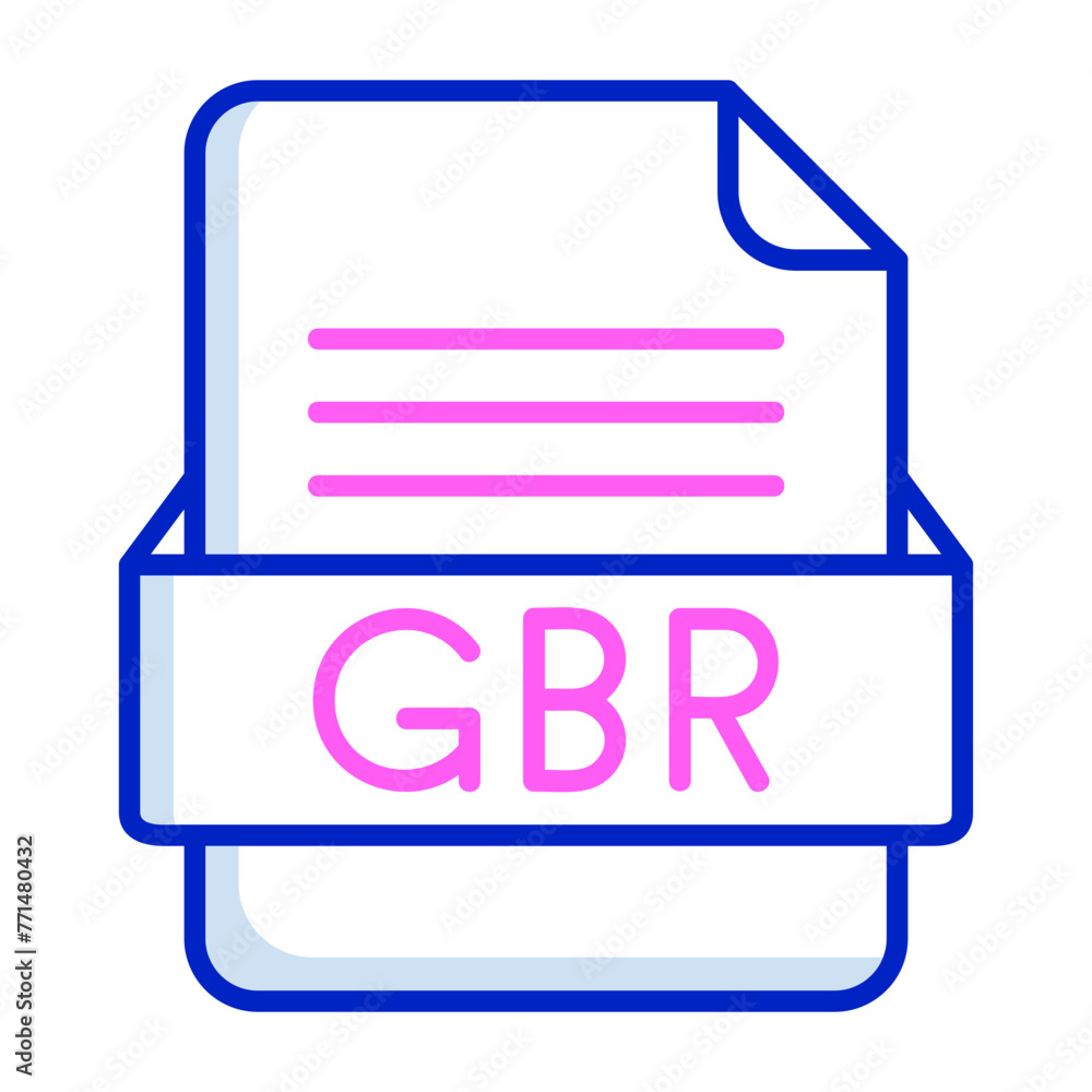 GBR File Format Vector Icon Design GBR File Format Vector Icon Design