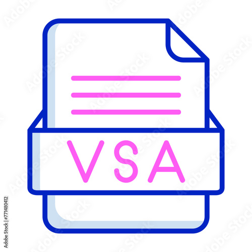 VSA File Format Vector Icon Design photo