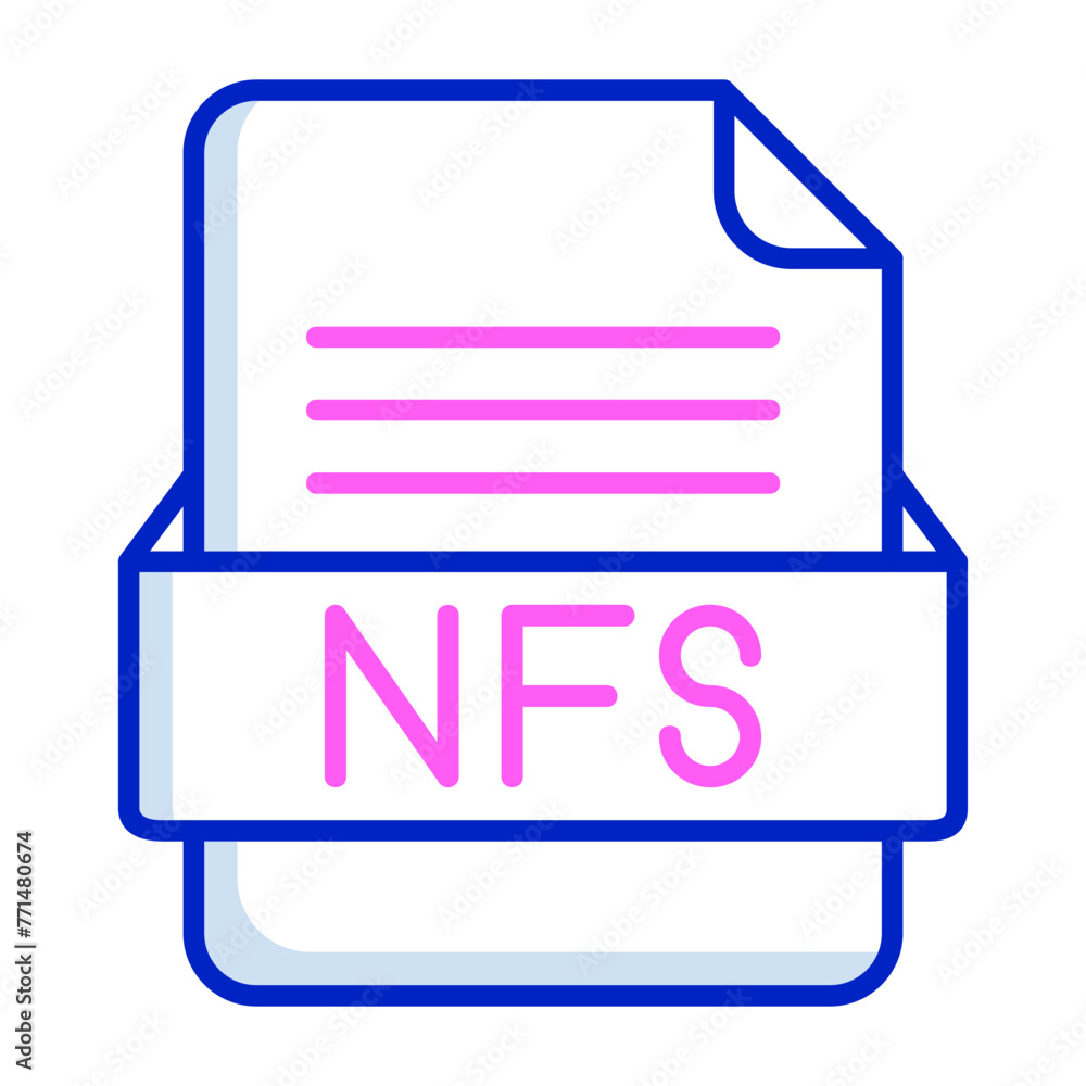 NFS File Format Vector Icon Design NFS File Format Vector Icon Design