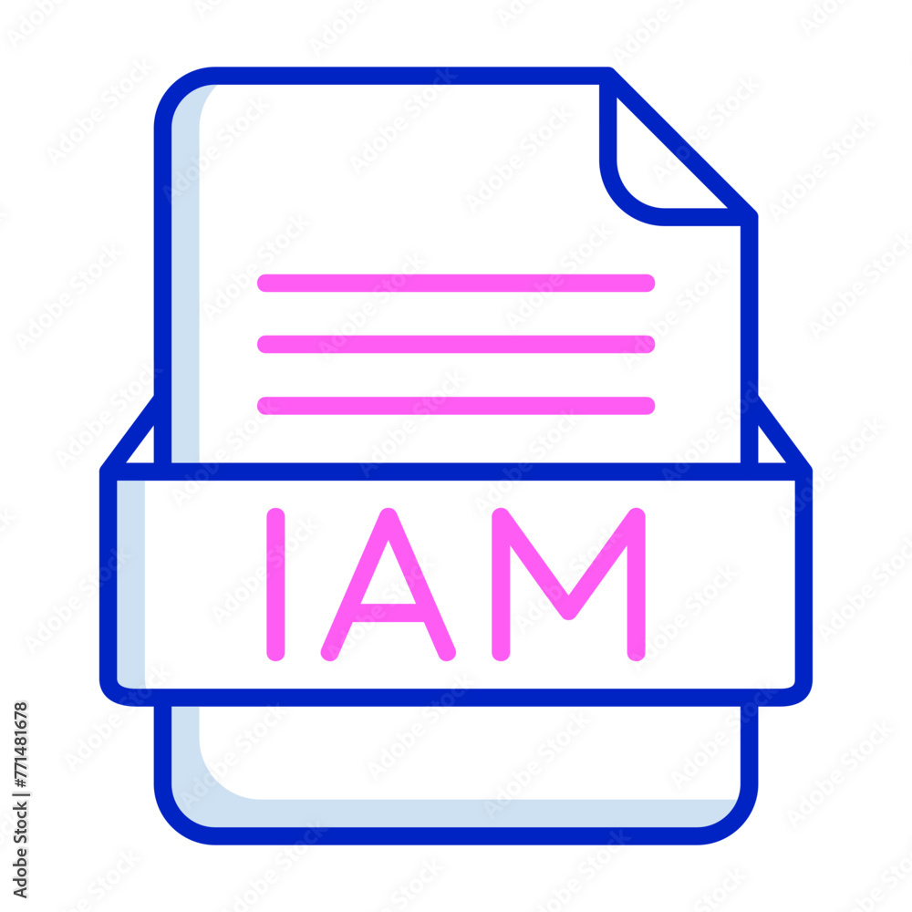 IAM File Format Vector Icon Design IAM File Format Vector Icon Design