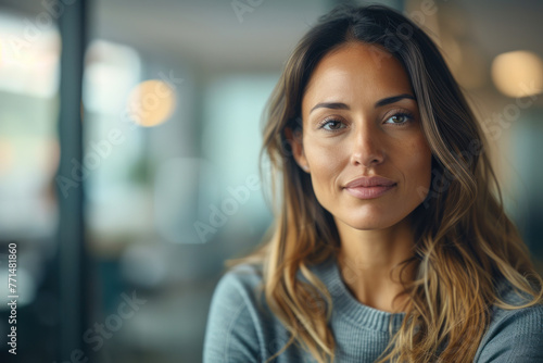 Confident Woman with a Gaze of Determination.