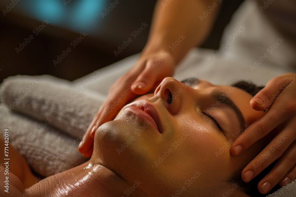 Relaxing Facial Massage at a Luxury Spa.
