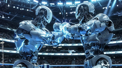 Bots Brawl: Two Automated Fighters Compete in a Boxing Match