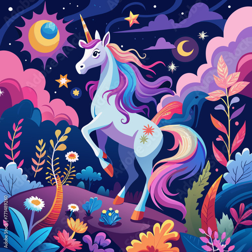 Experience the enchantment of a whimsical unicorn wallpaper, where fantasy meets reality in a captivating display of beauty and grace. Allow the mystical allure of unicorns to ignite your imagination © amanmalik