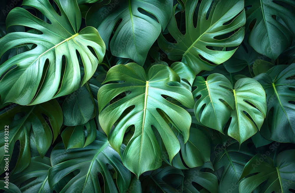 tropical leaves pattern background