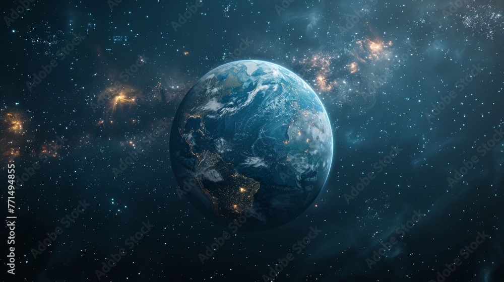 Obraz premium Earth's Splendor: Captivating and Unique View of Our Planet