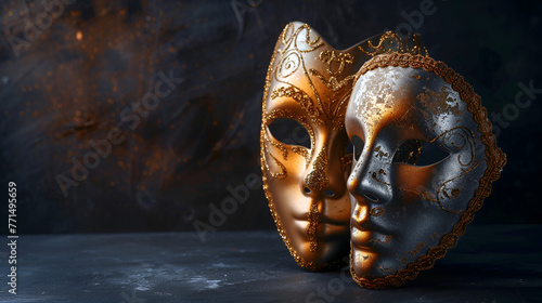 venetian carnival mask , generative ai