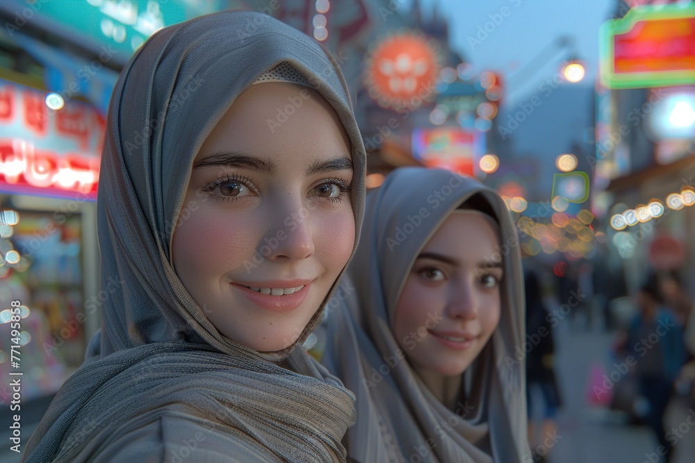 Friendly arabian girl wearing hijab Friendly arabian girl wearing hijab
