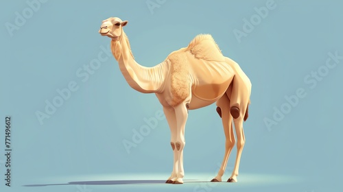 A camel is a large, even-toed ungulate with a distinctive hump on its back. It is native to North Africa and the Middle East.