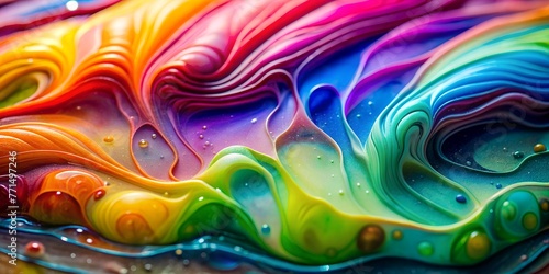 abstract colorful background of melted liquid random colors paint