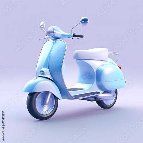 Glossy stylized glass icon of scooter  motorscooter  vehicle