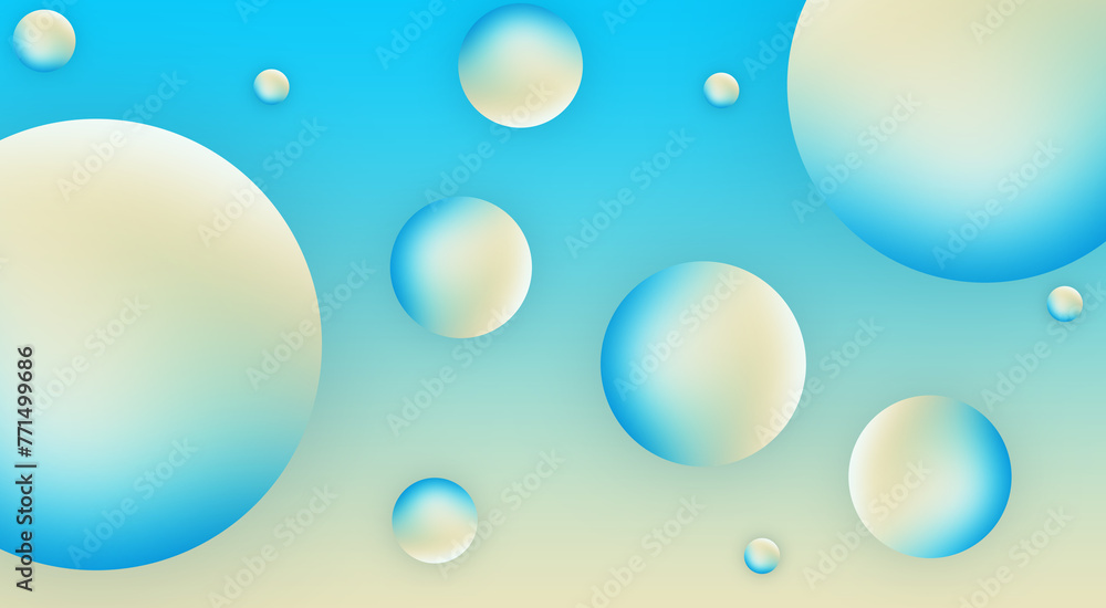 3D ball on blue gradient background