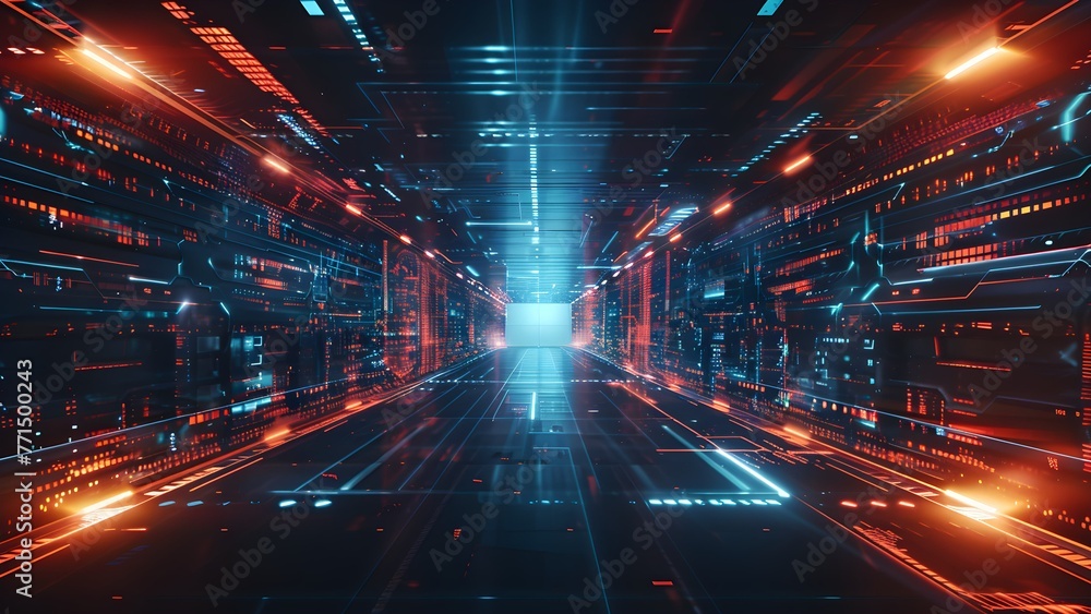 Obraz premium IT technology sci-fi background