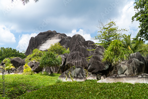 Granite rocks on La Digue, Seychelles
