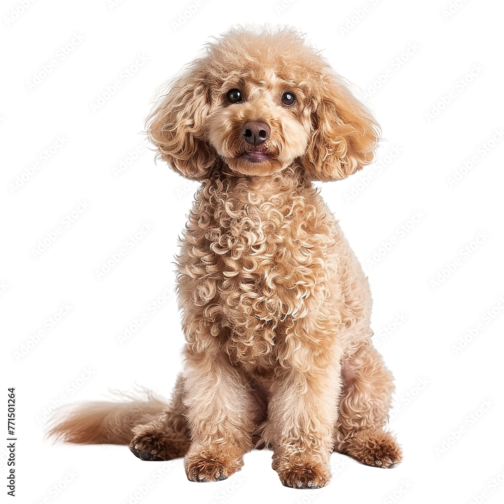 Small Brown Dog Sitting on White Floor Small Brown Dog Sitting on White Floor