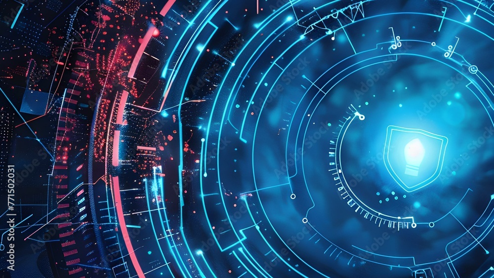 Obraz premium IT security technology background