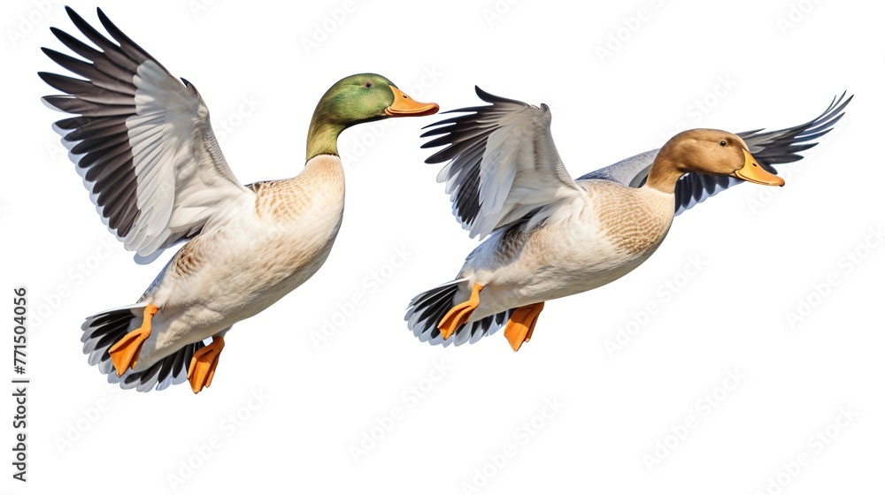 two ducks in flight two ducks in flight