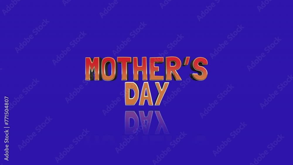 A vibrant image featuring the words Mothers Day written in a stylish font. The red and yellow letters pop against a blue background, creating a festive and eye-catching design A vibrant image featuring the words Mothers Day written in a stylish font. The red and yellow letters pop against a blue background, creating a festive and eye-catching design