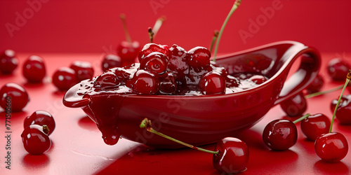 Homemade Cherry Jam with Fresh Cherries